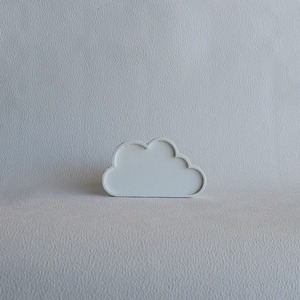 Διακοσμητικός Δίσκος Σύννεφο από τσιμέντο Λευκό 13cm | Concrete - τσιμέντο, πιατάκια & δίσκοι