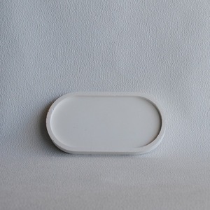 Οβάλ Διακοσμητικός Δίσκος από τσιμέντο Λευκό 18cm | Concrete Decor - δίσκος, τσιμέντο, πιατάκια & δίσκοι