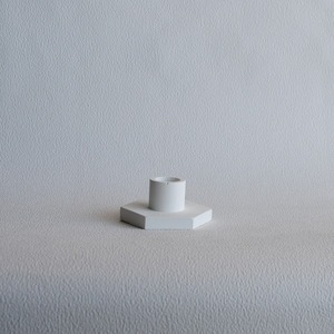 Κηροπήγιο με εξάγωνο σχέδιο από τσιμέντο Λευκό 9cm | Concrete Decor - σπίτι, τσιμέντο, διακοσμητικά