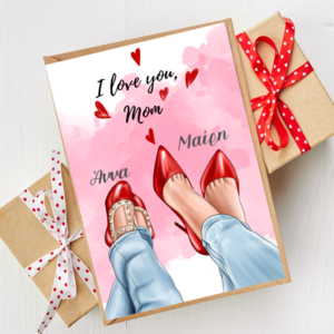Εκτυπώσιμη προσωποποιημένη κάρτα για την γιορτή της μητέρας - κάρτες, γιορτή της μητέρας, ευχετήριες κάρτες - 3