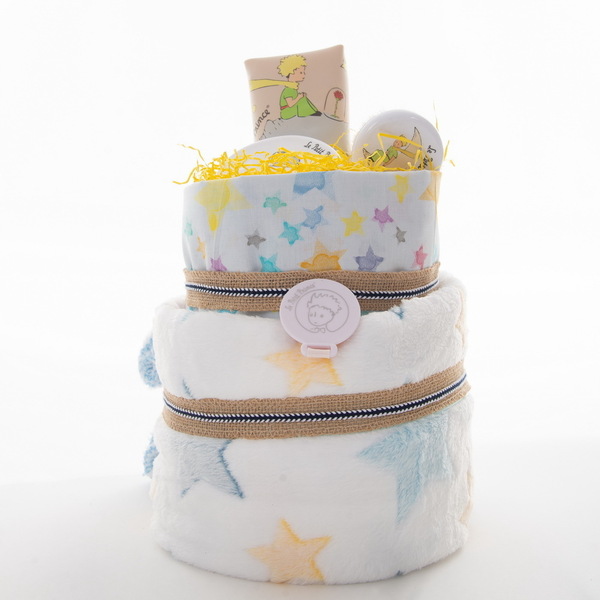 Χειροποίητο Diaper Cake για αγοράκι - Μικρός Πρίγκιπας - αγόρι, μικρός πρίγκιπας, σετ δώρου, δώρο γέννησης, diaper cake