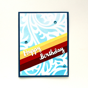 Κάρτα γενεθλίων με ζεστό "ουράνιο τόξο" - γενέθλια, birthday, κάρτα ευχών