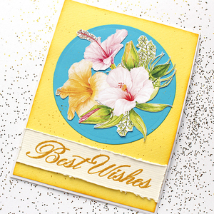 Ευχετήρια κάρτα με λουλούδια Best Wishes - γάμος, γενέθλια, επέτειος, γενική χρήση - 2