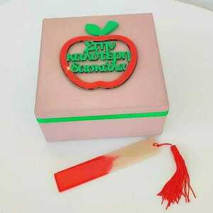 Δώρο για δασκάλες κουτί αναμνήσεων με μήλο - ρητίνη, κουτί, διακοσμητικά, δώρα για δασκάλες, αναμνηστικά δώρα - 2