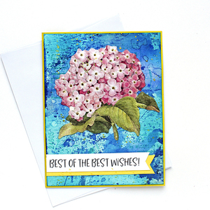 Ευχετήρια κάρτα Best of the best wishes - γάμος, γενέθλια, επέτειος, γενική χρήση