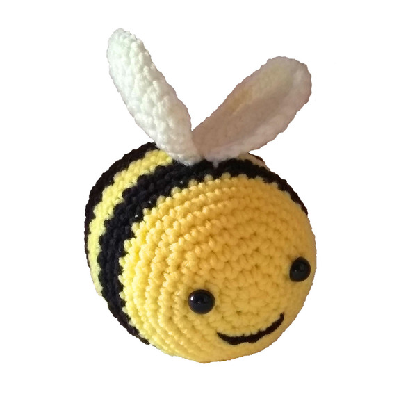 Χειροποίητο πλεκτό ζωάκι μελισσούλα - λούτρινα, amigurumi, πλεκτό ζωακι - 2