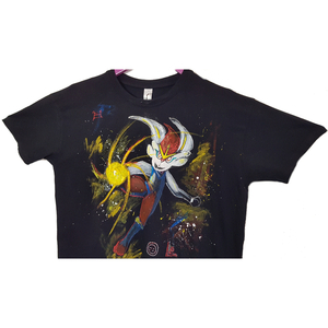Ανδρικό t-shirt, ζωγραφισμένο στο χέρι, μαύρο, μέγεθος (Μ) - Pokemon Fan - 100% βαμβάκι. - ζωγραφισμένα στο χέρι, ανδρικά - 3