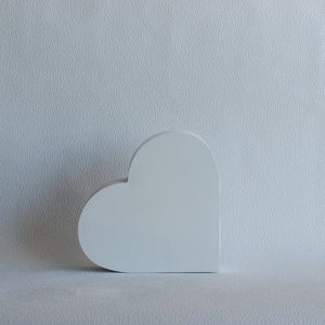 Διακοσμητική Καρδιά Βιβλιοστάτης από τσιμέντο Λευκό 18cm | Concrete - οργάνωση & αποθήκευση, τσιμέντο