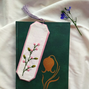Σελιδοδείκτης με κέντημα λουλούδια - κεντητά, χειροποίητα, σελιδοδείκτες, δώρα για δασκάλες, αναμνηστικά δώρα - 2