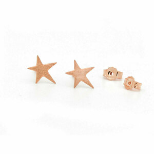 Σκουλαρίκια Αστέρια Καρφωτά Ασήμι 925 - επιχρυσωμένα, ασήμι 925, αστέρι, καρφωτά, χριστουγεννιάτικα δώρα, καρφάκι - 5