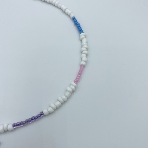 Κολιέ με ατσάλινο στοιχείο κορώνα και πολύχρωμα seed beads. - charms, χάντρες, κοντά, ατσάλι, seed beads - 4