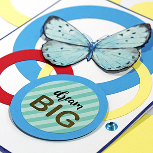Ευχετήρια κάρτα με κύκλους Dream Big - γενέθλια, επέτειος, γενική χρήση - 4