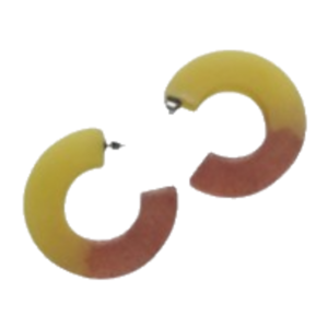 "Tiana" σκουλαρίκια από υγρό γυαλί - γυαλί, καρφωτά, μεγάλα, καρφάκι