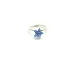 Παιδικό Δαχτυλίδι Αστέρι γαλάζιο - πλαστικό, αστέρι, βεράκια, αυξομειούμενα, φθηνά