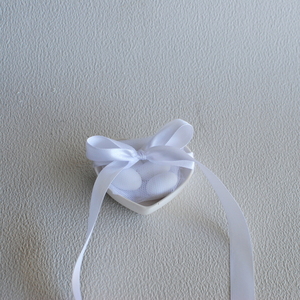 Μπομπονιέρα Καρδιά από τσιμέντο Λευκό 7cm 20τμχ | Concrete - τσιμέντο, γάμου - 5
