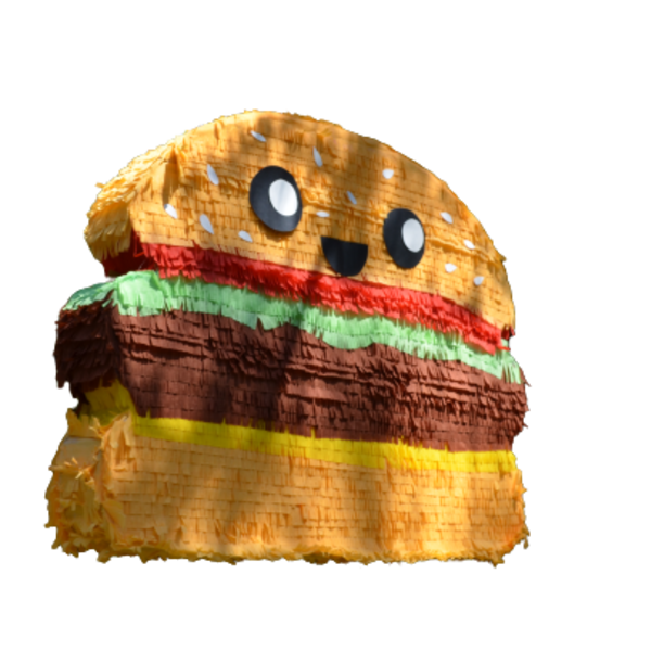 Πινιάτα Χαμπουργκερ (hamburger) ή απλά Burger - γενέθλια, πινιάτες, δώρο έκπληξη