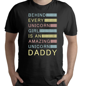 Ανδρικό T-shirt, Μπαμπάς κόρη και μονόκεροι. - μπαμπάς, δώρα για τον μπαμπά, γιορτή του πατέρα