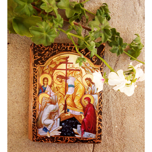 Η Ανάσταση Του Κυρίου Χειροποίητη Εικόνα Σε Ξύλο 16x22cm - πίνακες & κάδρα, πίνακες ζωγραφικής - 3