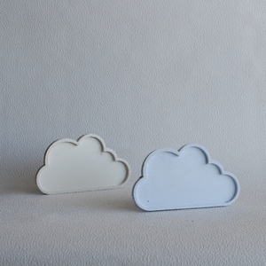 Διακοσμητικός Δίσκος Σύννεφο από τσιμέντο Μπεζ 13cm | Concrete - τσιμέντο, πιατάκια & δίσκοι - 2