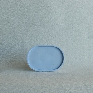 Οβάλ δίσκος από τσιμέντο Γαλάζιο 15cm| Concrete - δίσκος, τσιμέντο, πιατάκια & δίσκοι