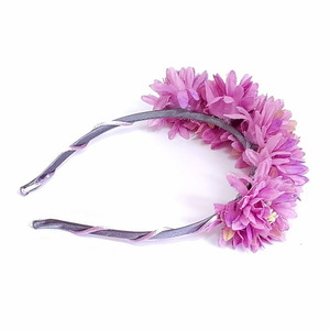 "Purple girl" χειροποίητη στέκα με λουλούδια - αξεσουάρ μαλλιών - 2