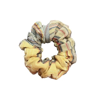 Scrunchie με σχέδιο πολύχρωμη ρίγα - ύφασμα, λαστιχάκια μαλλιών