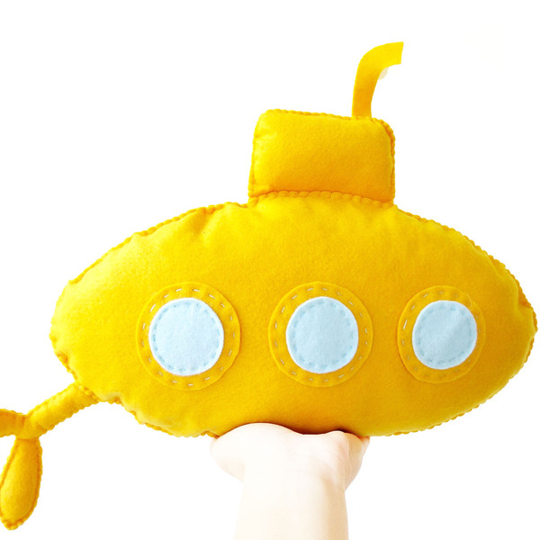 Διακοσμητικο κουκλάκι για παιδικο δώματιο - Κίτρινο υποβρύχιο - παιδικό δωμάτιο, διακοσμητικά