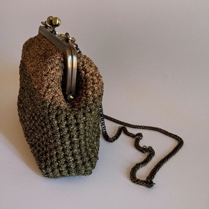 Τσάντα clutch vintage χειροποίητη με βελονάκι ώμου ή χιαστί - νήμα, φάκελοι, clutch, ώμου, πλεκτές τσάντες - 3