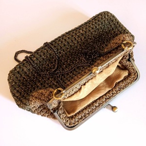 Τσάντα clutch vintage χειροποίητη με βελονάκι ώμου ή χιαστί - νήμα, φάκελοι, clutch, ώμου, πλεκτές τσάντες - 4