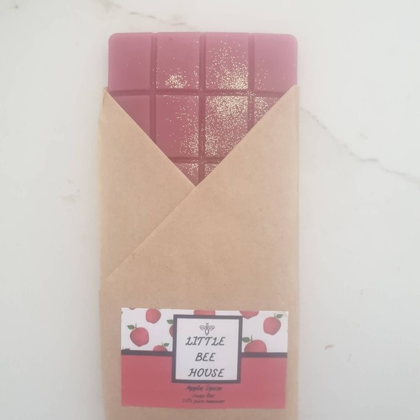 Wax Melt Μπάρα Σοκολάτας με μυρωδιά Apple Spice -80γρ - οικολογικό, αρωματικά χώρου