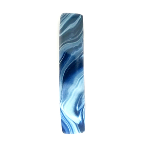 Κοκαλάκι μπαρέτα Marble Clip, Μπλε & Γκρι κατασκευασμένο από polymer clay - statement, πλαστικό, hair clips