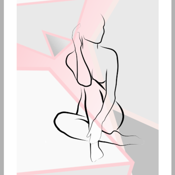 Αφίσα - Γυμνό κορμί γυναίκας με ροζ και γκριζες αποχρώσεις - Διαστάσεις 20Χ30, 30Χ40, 40Χ50 - αφίσες - 3