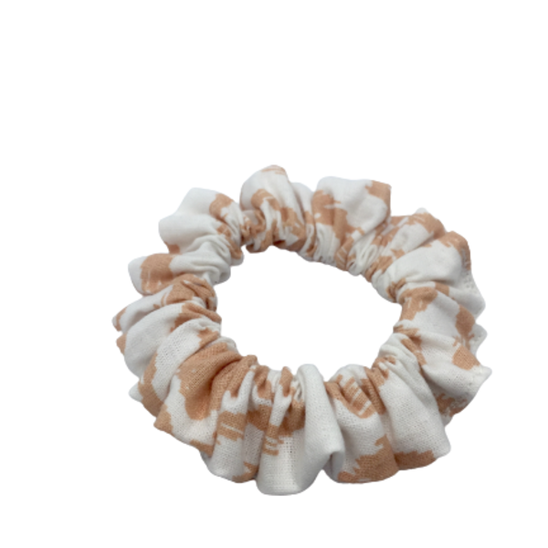 Υφασμάtινο λαστιχάκι scrunchie ρόμβος mini - ύφασμα, για τα μαλλιά, λαστιχάκια μαλλιών, 100% βαμβακερό - 5