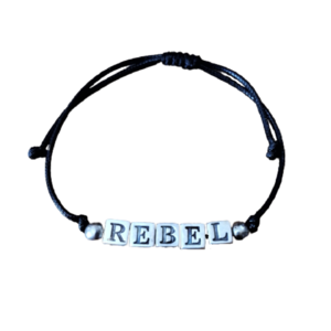 Αντρικό βραχιόλι μαύρο snake cord "REBEL" - βραχιόλια, χάντρες, μεταλλικά στοιχεία, χεριού, αυξομειούμενα