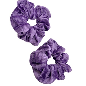 Deep velvet purple - ύφασμα, λαστιχάκια μαλλιών