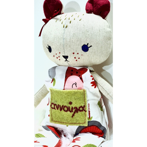 Κούκλα memory pal με όνομα 50 εκατοστά, αρκουδάκι κοριτσάκι - λούτρινα, personalised, βρεφικά, δώρο για βάφτιση, κούκλες - 4