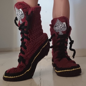 Crochet custom motorhead boots - 2