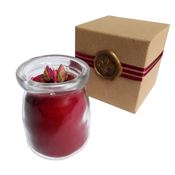 Αρωματικό κερί μπορντό πολυτελείας με άρωμα κόκκινων φρούτων σε γυάλινο βαζάκι 100ml - αρωματικά κεριά, διακοσμητικά, σπιτιού, γενική διακόσμηση