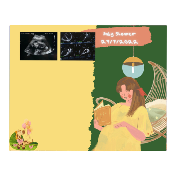 Ψηφιακό ευχολόγιο προσωποποιημένο για Baby Shower αγνώστου φύλλου - μορφή PDF μέγεθος Α4 - αφίσες