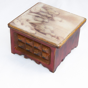 Ξύλινο κουτί διαστάσεων 16cm*15cm*10cm ύφος vintage. - ξύλο, vintage, διακοσμητικά, διακόσμηση σαλονιού - 2