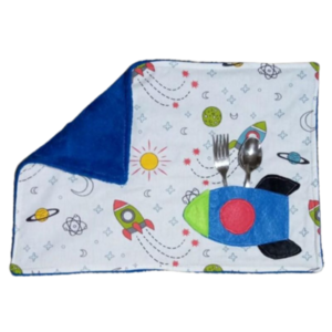Παιδικό βαμβακερό σουπλά διάστημα ( 40 χ 28 εκ.) - πετσέτα, χειροποίητα, σουπλά - 3