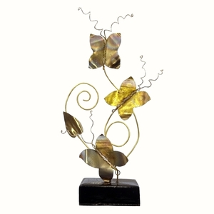 διακοσμητικές πεταλούδες από μέταλλο ασημί χρυσό 20 χ 11 χ 4 cm - μέταλλο, διακοσμητικά