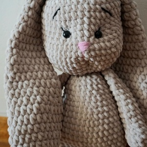 Πλεκτο κουνελακι βελουτε/ stuffed crochet bunny - crochet, λούτρινα - 3