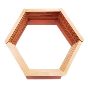 Χειροποίητο ξύλινο μπεζ ράφι - Διαστάσεις: 22cm x 7.5cm x 19.7cm / Handmade wooden beige shelf - ξύλο, σπίτι, διακοσμητικά