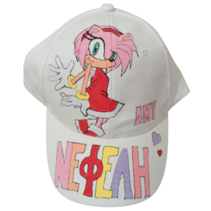 παιδικό καπέλο jockey με όνομα και θέμα amy από sonic ( σόνικ ) - καπέλα