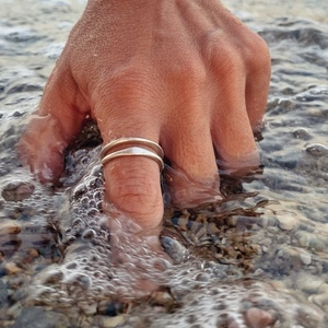 seacoast | δαχτυλίδι από ασήμι 925 - ασήμι 925, γεωμετρικά σχέδια, σετ, σταθερά - 2