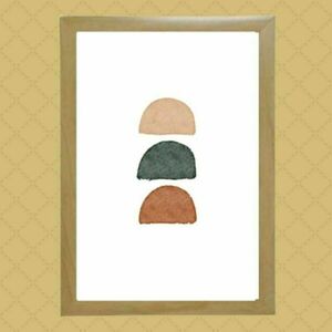 Κάδρο boho abstract art με ξύλινη κορνίζα σε φυσικό χρώμα (32 χ 22 εκ. ) - πίνακες & κάδρα, διακόσμηση σαλονιού - 3