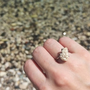 Ασημένιο δαχτυλίδι με βότσαλο - ασήμι 925, αυξομειούμενα - 2