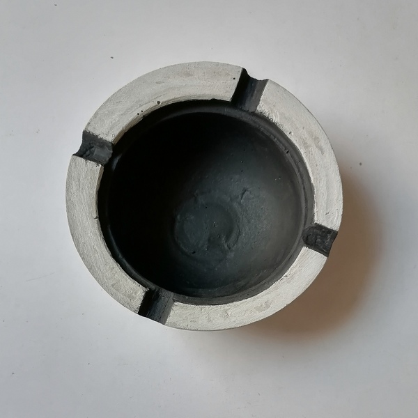 Τασάκι μπολ 4 θέσεων τσιμεντένιο στρογγυλό μαύρο-γκρι 11,5εκΧ4εκ - μπολ, τσιμέντο, διακόσμηση σαλονιού - 5