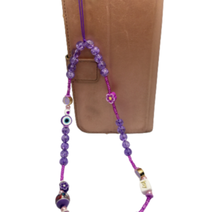 Phone strap - Λουράκι για το κινητό purple - statement, charms, λουράκια - 5